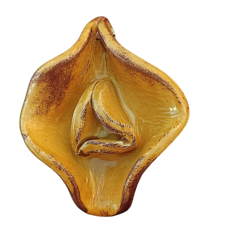 Colar de Cerâmica Amarela Orgânica